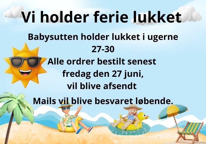 Ferielukket fra fredag den 27 juni til 7 juli